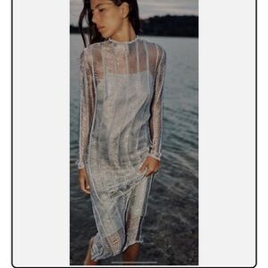 Zara Silver thread dress size medium